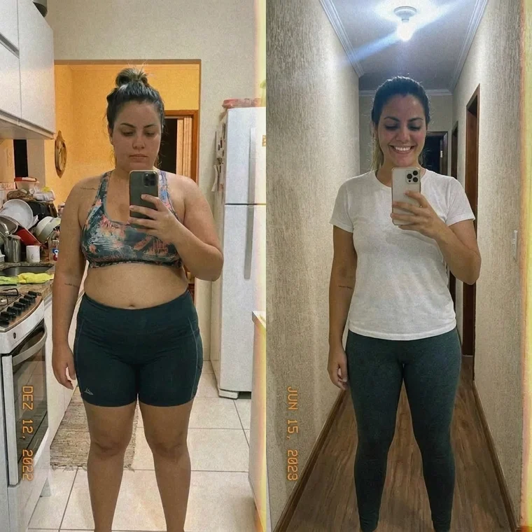 Antes e depois de Ketlyn Mattos: -13Kg